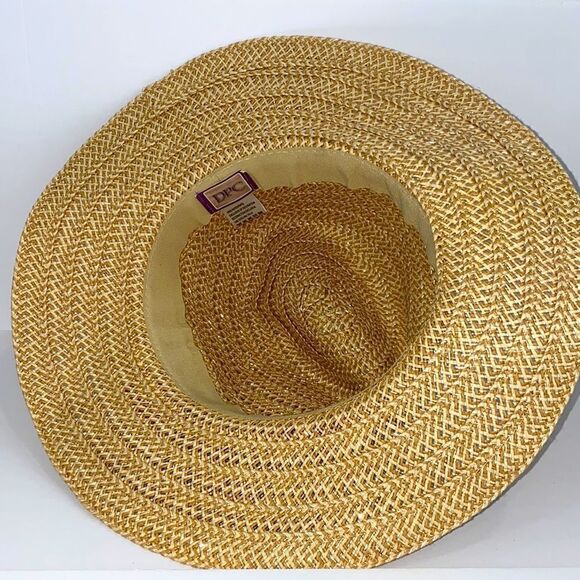 DPC Dorfman Pacific Wide Brim Paper Hat With Colored Pompoms - Picture 12 of 13